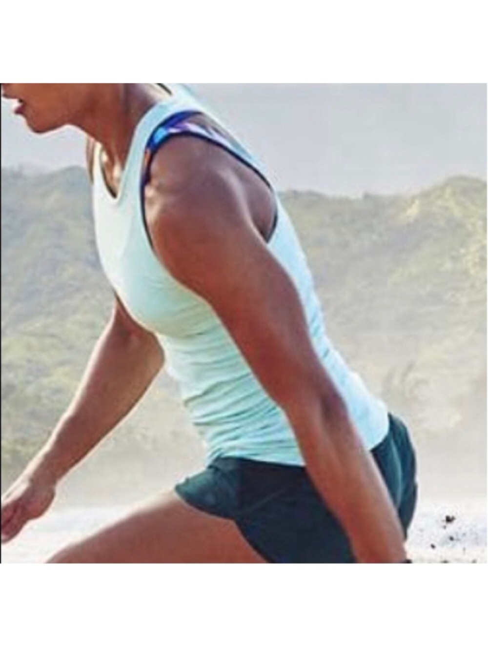 Athleta Momentum Mint Green Seamless Tank Top Size M